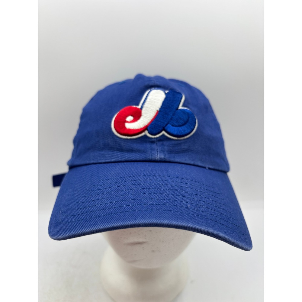 Montreal Expos 47 Brand Cooperstown Clean Up Strapback Hat Blue Dad Cap OSFM